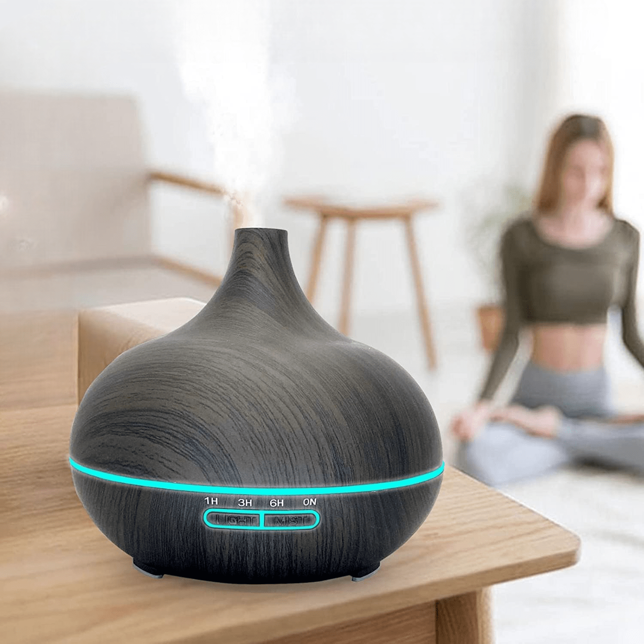 Diffuseur d'Huiles Essentielles - AromatherapyOilDiffuser™ - Bois Foncé - SenteurZen